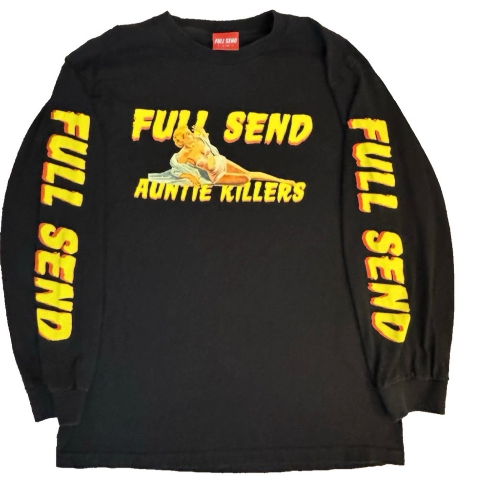 Nelk Boys Full Send Auntie Killers Long Sleeve Shirt Mens L‎ Graphic Tee